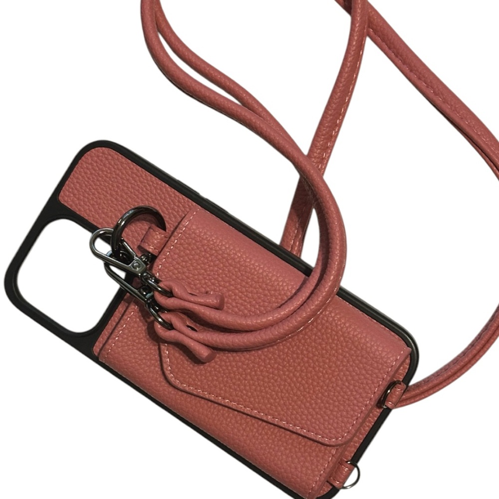 Stylish iPhone 14 Pro Max Phone Case with Carry Strap Wallet Pocket